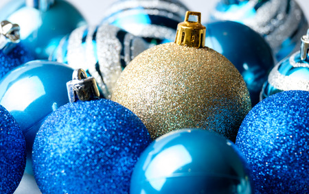 Composition of the Christmas and New Year balls decorationsの写真素材