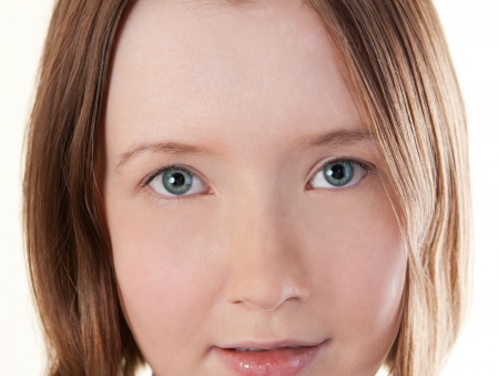 Face of beautiful woman close-upの写真素材