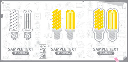 Lightbulb logo, outline, stroke, contourのイラスト素材