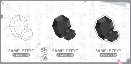 Coal logo, coal industryのイラスト素材