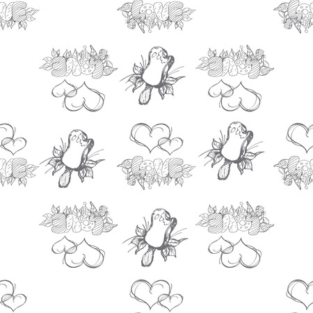 White Gray - seamless vector patternのイラスト素材