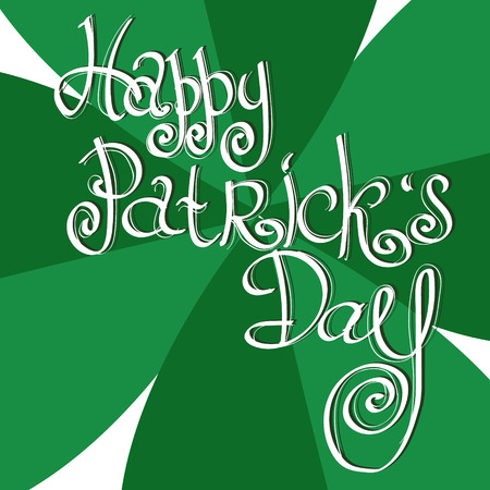 Four-leaf clover. Congratulations to the St. Patrick's Day.のイラスト素材