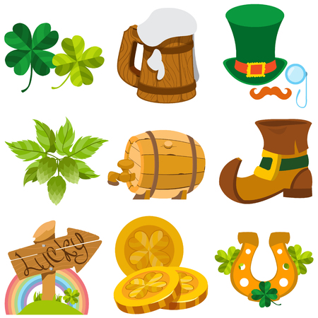 Set with greetings for St. Patrick's Day.のイラスト素材