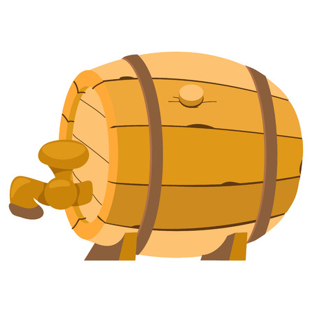 Wooden barrel for alcoholic beverages.のイラスト素材