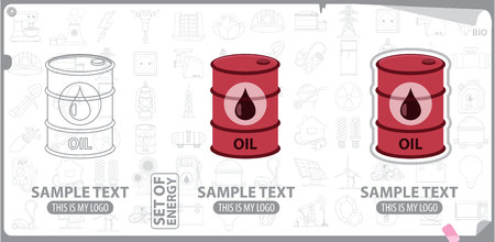 Oil barrel , oil industryのイラスト素材