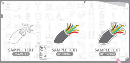 Electric cabel , energetics, energyのイラスト素材