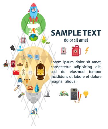Energetics and natural resources, infographic elementsのイラスト素材