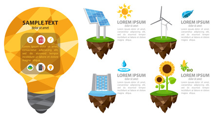 The energy infographic, modern infographic template, alternative power sources, energeticのイラスト素材