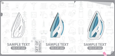 Steam iron , white goodsのイラスト素材