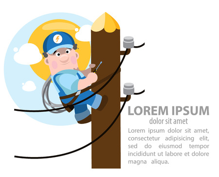 Infographics energetics, electricianのイラスト素材