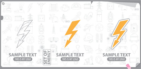 Lighting logo, lighting symbol, energetics logo, energyのイラスト素材