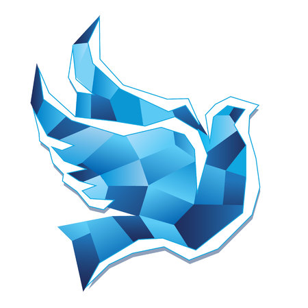 Abstract pigeon, peace symbol, abstract doveのイラスト素材