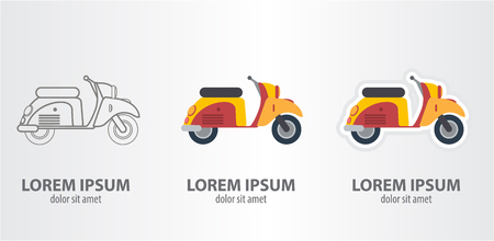 Icon of the scooterのイラスト素材