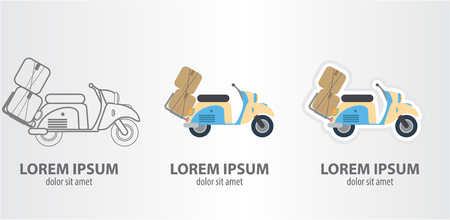 Icon of a moped vector illustrationのイラスト素材