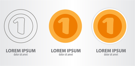 Icon of the coins on white background illustration.のイラスト素材