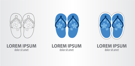 Beach slippers icon.のイラスト素材