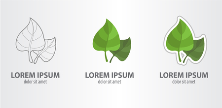 Leaf logoのイラスト素材