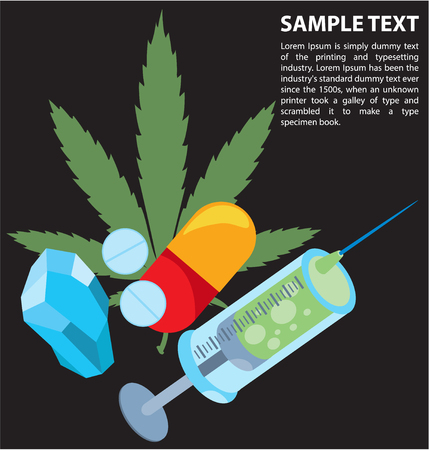 Drugs infographics, narcotic, vector illustration.のイラスト素材