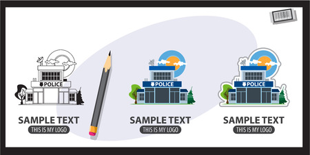 Police department buildingの写真素材