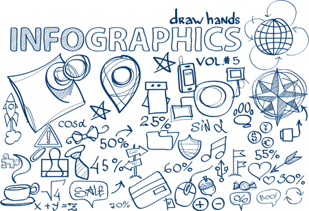 Hand draw infographics vol. 5のイラスト素材