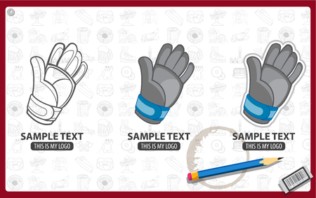 Hockey gloveのイラスト素材