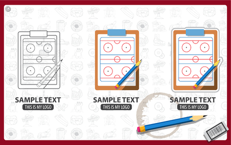 Tablet for training hockey, ice hockey, sportのイラスト素材