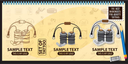 Tattoo machine partsのイラスト素材