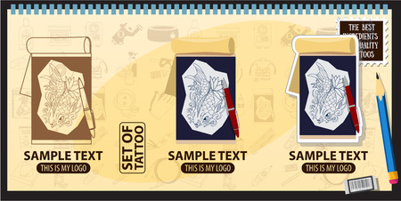 Ideas for tattoo, transfer paper, logoの写真素材