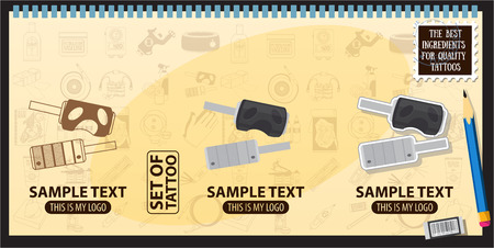 Tattoo holder, elastic holder, logo vector illustrationの写真素材