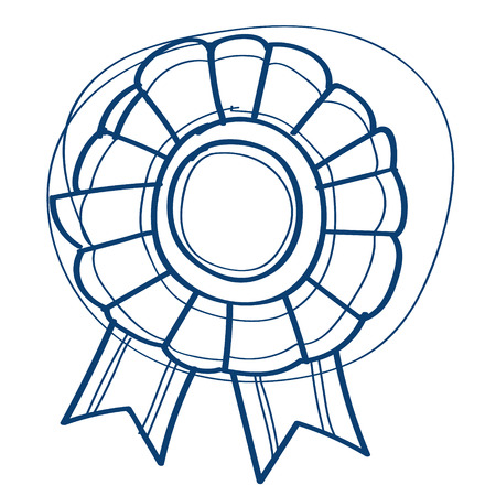 Award ribbon icon. Design elements in hand drawn style.のイラスト素材