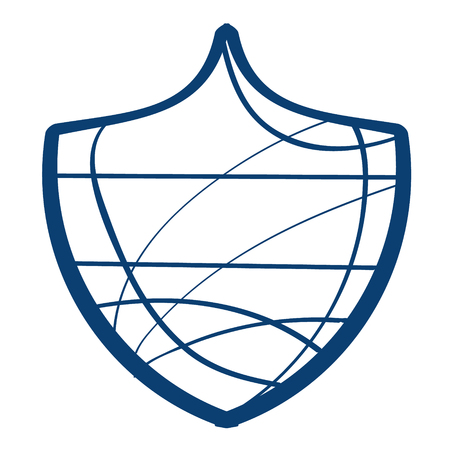 Shield for heraldry icon. Design elements in hand drawn style.のイラスト素材