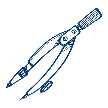 Compass icon. Design elements in hand drawn style.のイラスト素材