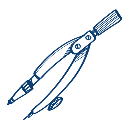 Compass icon. Design elements in hand drawn style.のイラスト素材