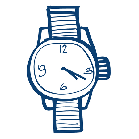 Wristwatches icon. Design elements in hand drawn style.のイラスト素材