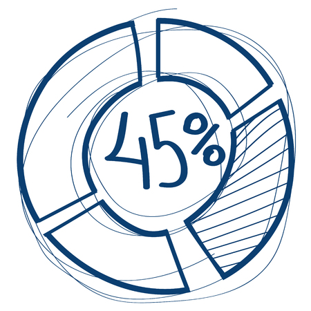 Round schedule icon. Design elements in hand drawn style.の写真素材