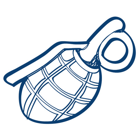 Hand grenade F 1 icon. Design elements in hand drawn style.のイラスト素材