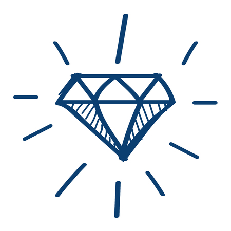 Gem color icon. Design elements in hand drawn style.のイラスト素材