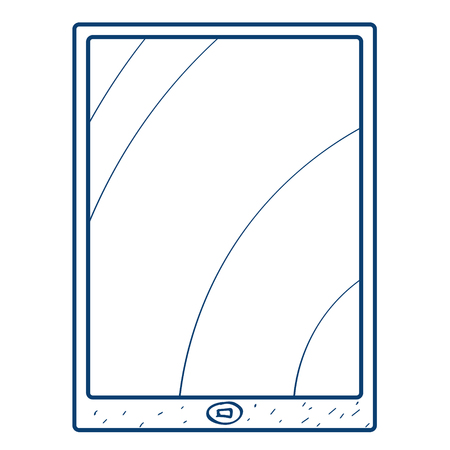 The tablet icon. Design elements in hand drawn style.のイラスト素材