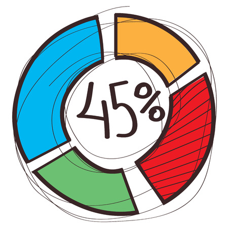Round schedule icon with a black outline on a white background.のイラスト素材