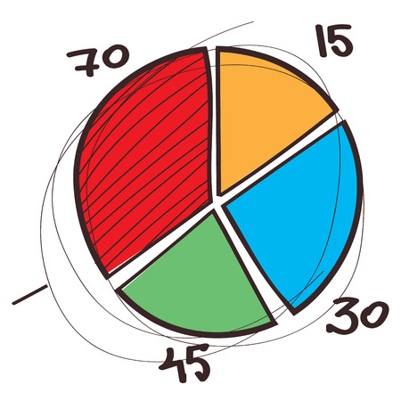 Round schedule icon with a black outline on a white background.のイラスト素材