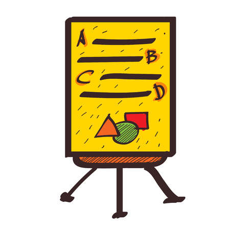 List icon with a black outline on a white background.のイラスト素材