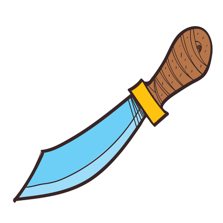 Machete clipart color on a white background.のイラスト素材