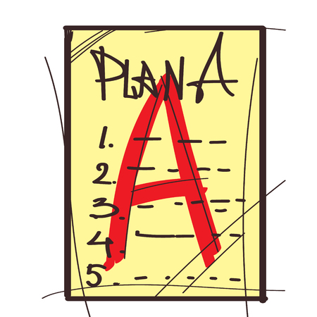 List icon with a black outline on a white background.のイラスト素材