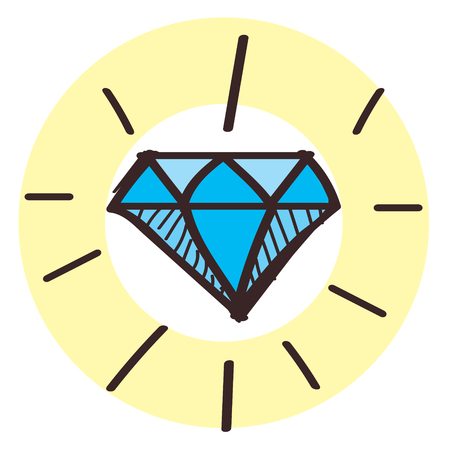 Gem color illustration on white background.のイラスト素材