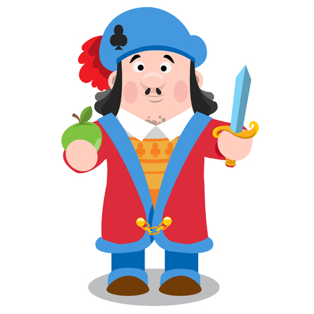 Jack of clubs. Cartoon characters vector.のイラスト素材