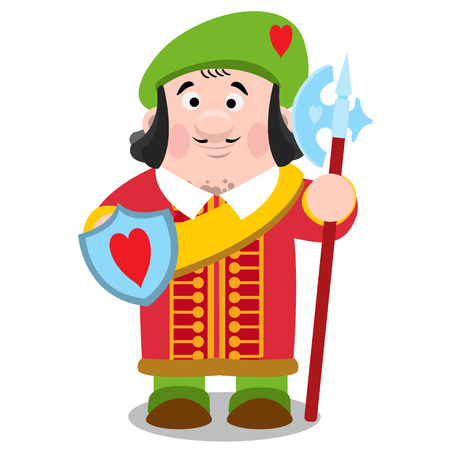 Jack of hearts. Cartoon characters vector.のイラスト素材