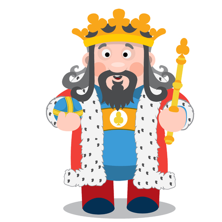 King of clubs. Cartoon characters vector.のイラスト素材