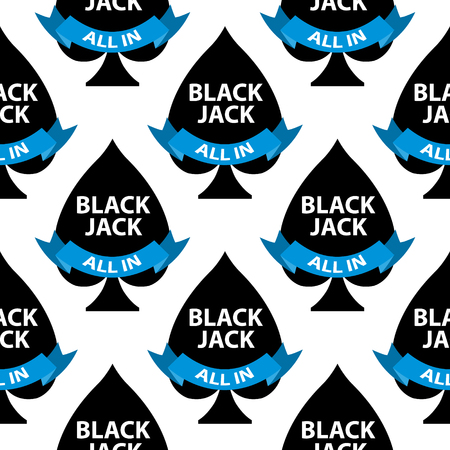 Seamless pattern with card suits symbols spades.のイラスト素材