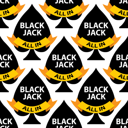 Seamless pattern with card suits symbols spades.のイラスト素材