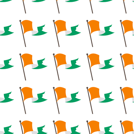 Seamless pattern with an Irish flag.のイラスト素材